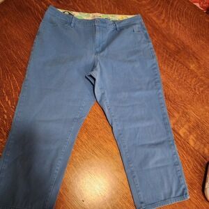 Coldwater Creek Capri Stretch Crop Pants, Blue, Size 12 Spring Summer Staple